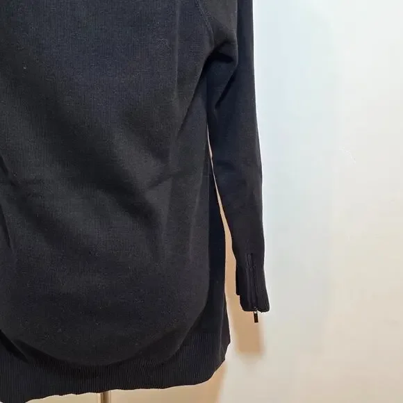 Cabi Women's Size Small S Tailor Front Zip Sweater Black Jacket Pockets Coat - Picture 5 of 8